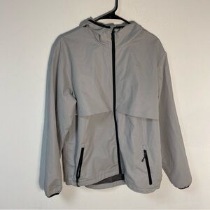 Champion men’s C9 windbreaker jacket hooded gray full zip Medium
